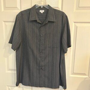 Haggar Cool 8 TEC Men's Button Down Short Sleeve Shirt 2XLT